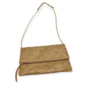 Tan Chain Clutch Purse by Madison West